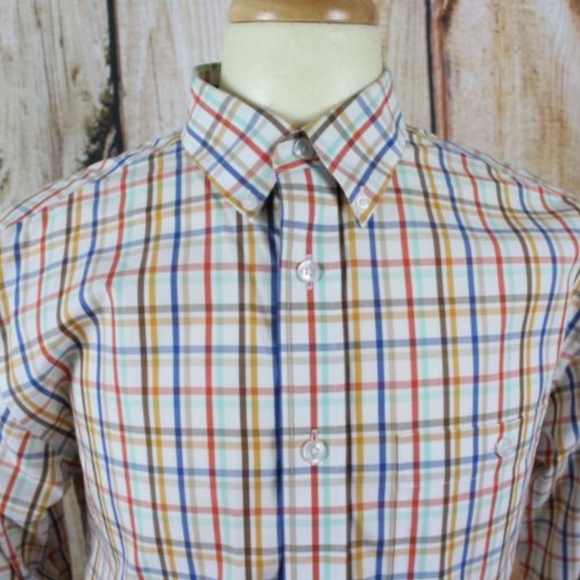 Orvis Medium Shirt Button Down Collar Oxford Plaid - Picture 4 of 8